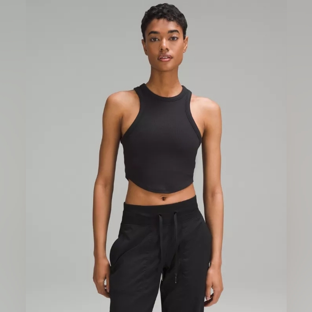 NWT Lululemon Black Hold Tight Cropped Tank Size 10